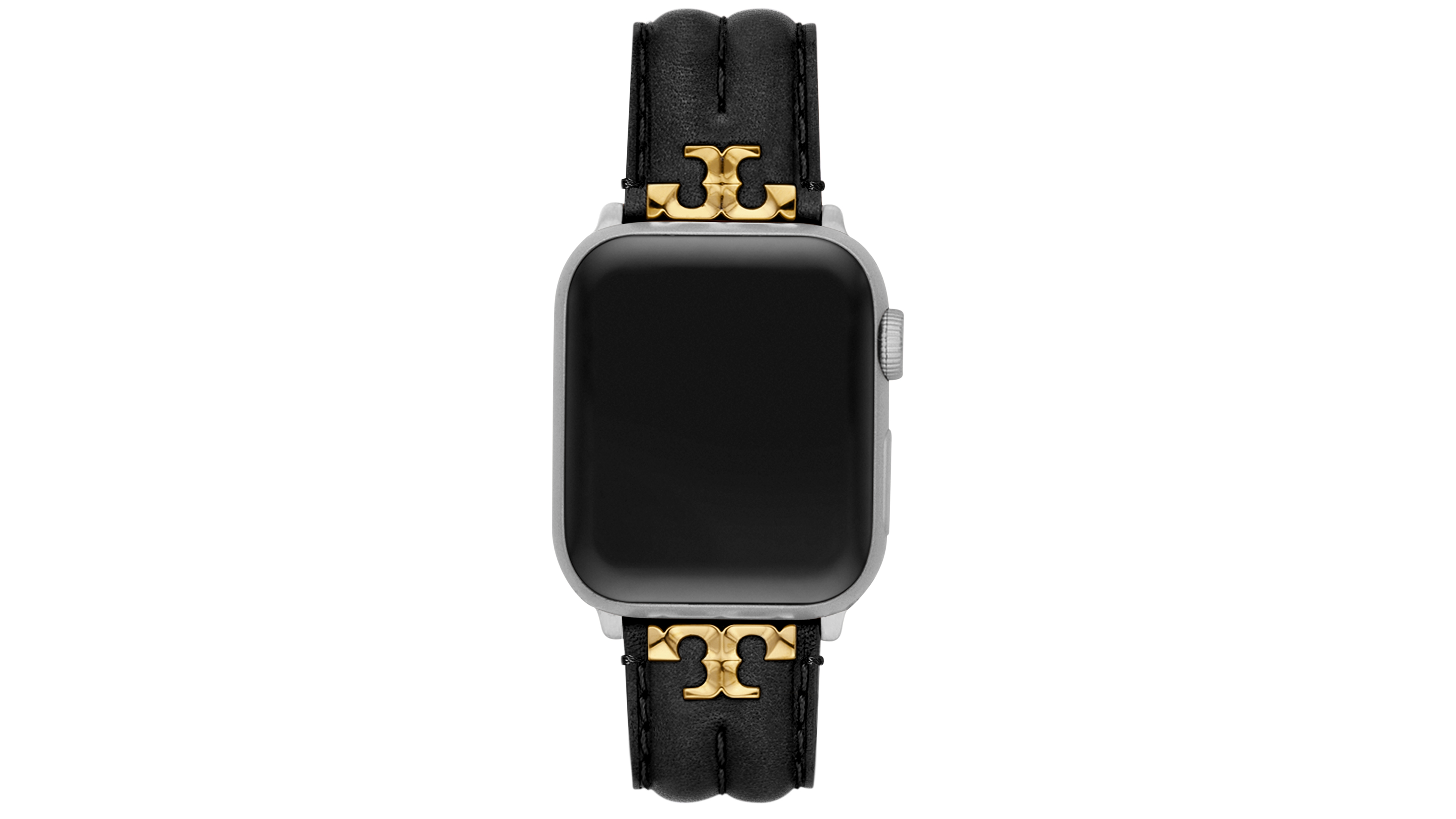 Tory Burch The Kira Black Leather Strap For Apple Watch 38mm-45mm