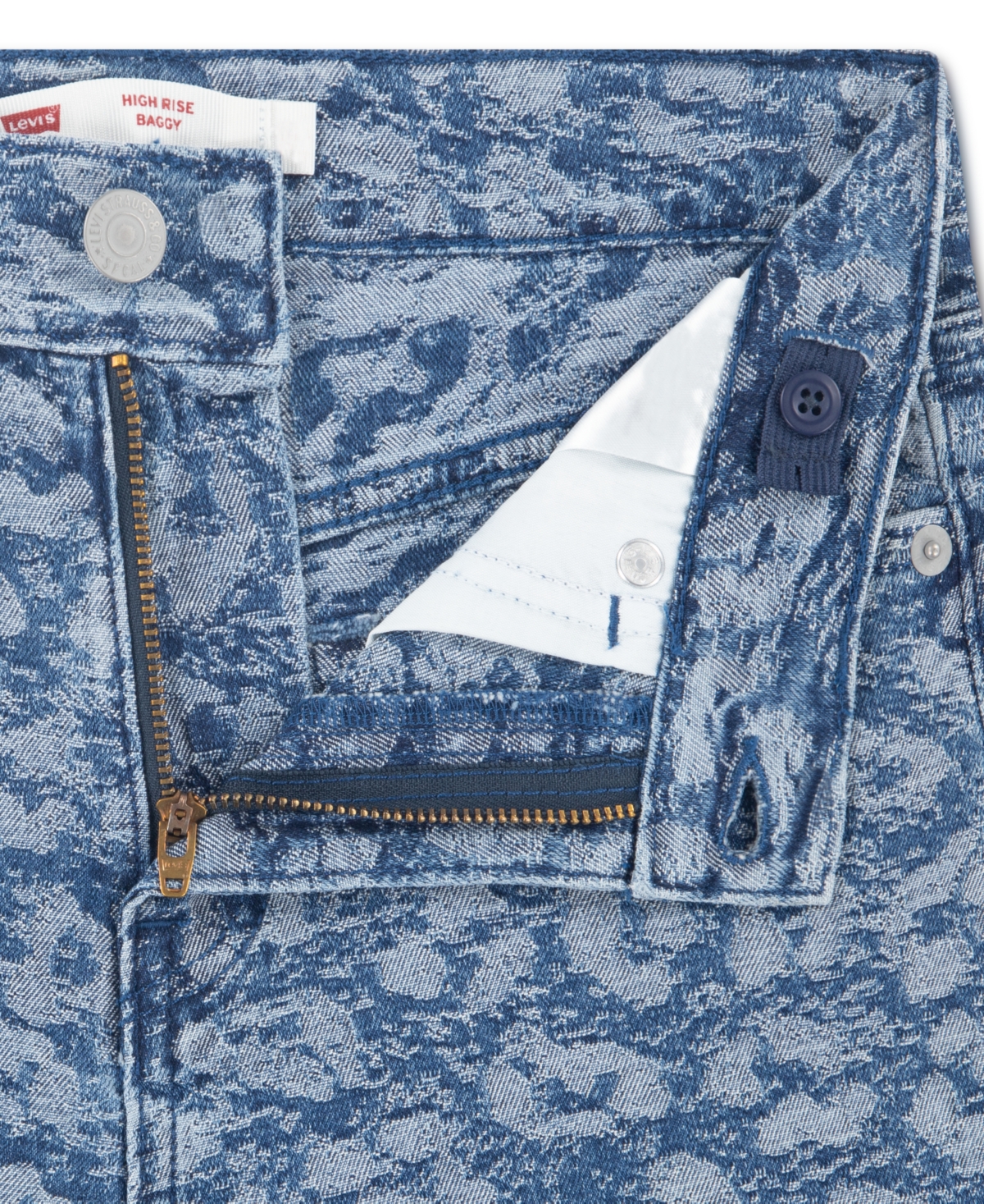 Levi's Girls 7-16 Jacquard High Rise Baggy Jeans