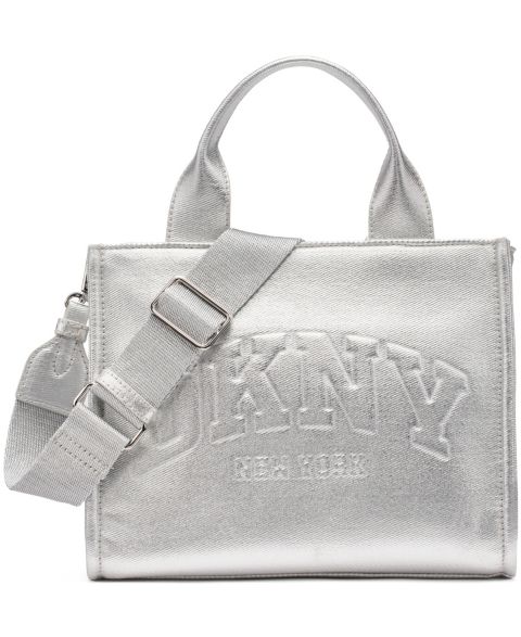 Женская сумка DKNY Hadlee Small Tote Handbag, цвет: Серебряный