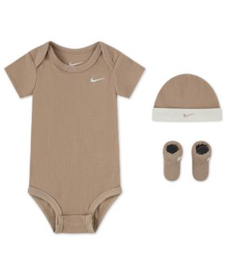 Baby Boys' or Girls' Short-Sleeve Bodysuit, Booties and Hat, 3-Piece Set