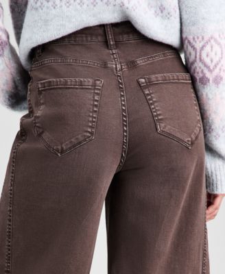 Women's High-Rise Washed Barrel-Leg Jeans, Exclusively at Macy's