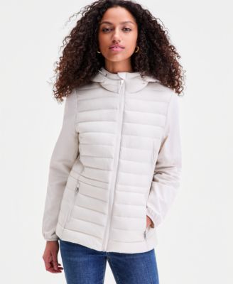 Women's Mixed-Media Packable Coat