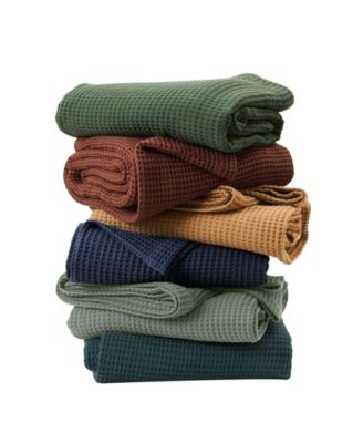 Waffle Weave Textured Cotton Blanket
