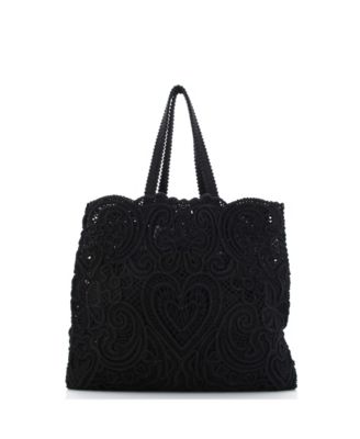 Large Beatrice Tote Bag Crochet Lace Jacquard