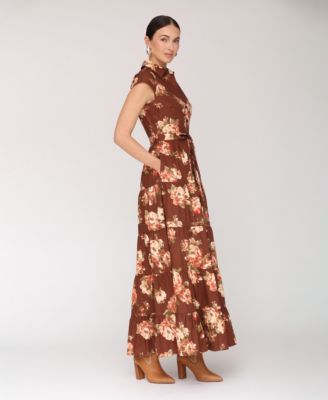 Women's Short-Sleeve Maxi Dress