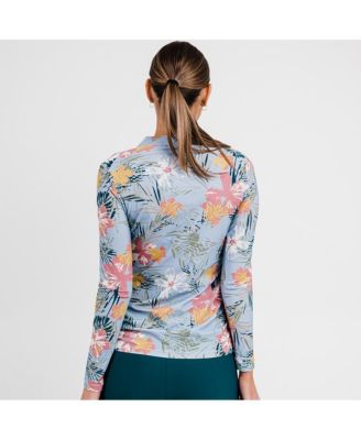 Women's Plus Size Half-Zip Nora Swim Top