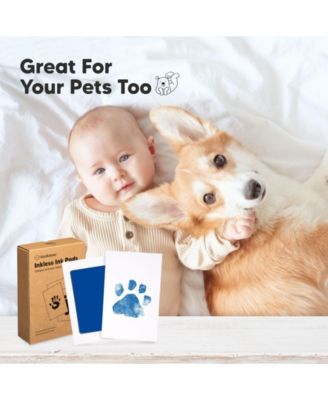 4pk Inkless Ink Pad for Baby Hand and Footprint Kit, Clean Touch Dog Paw, Dog Nose Print Kit, Baby & Pet Safe