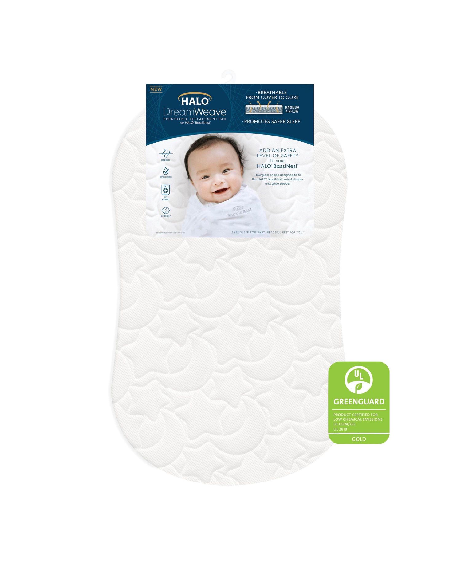 Baby Dreamweave Breathable Bassinest Replacement Pad