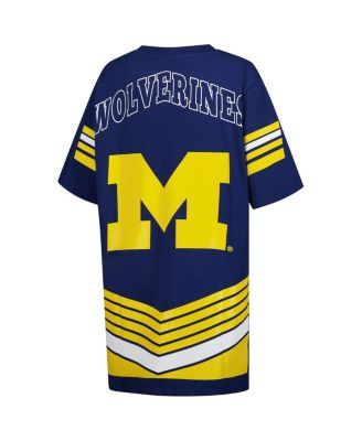 Women's Navy Michigan Wolverines Perfect Score Mini T-Shirt