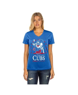 Women's Royal Chicago Cubs Little Miss 2 V-Neck T-Shirt