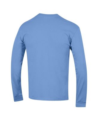 Men's Carolina Blue North Carolina Tar Heels Arch Over Logo 2-Hit Long Sleeve T-Shirt