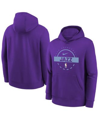 Nike - Big Boys and Girls Purple Utah Jazz 2025/26 Club Fleece Practice Hoodie
