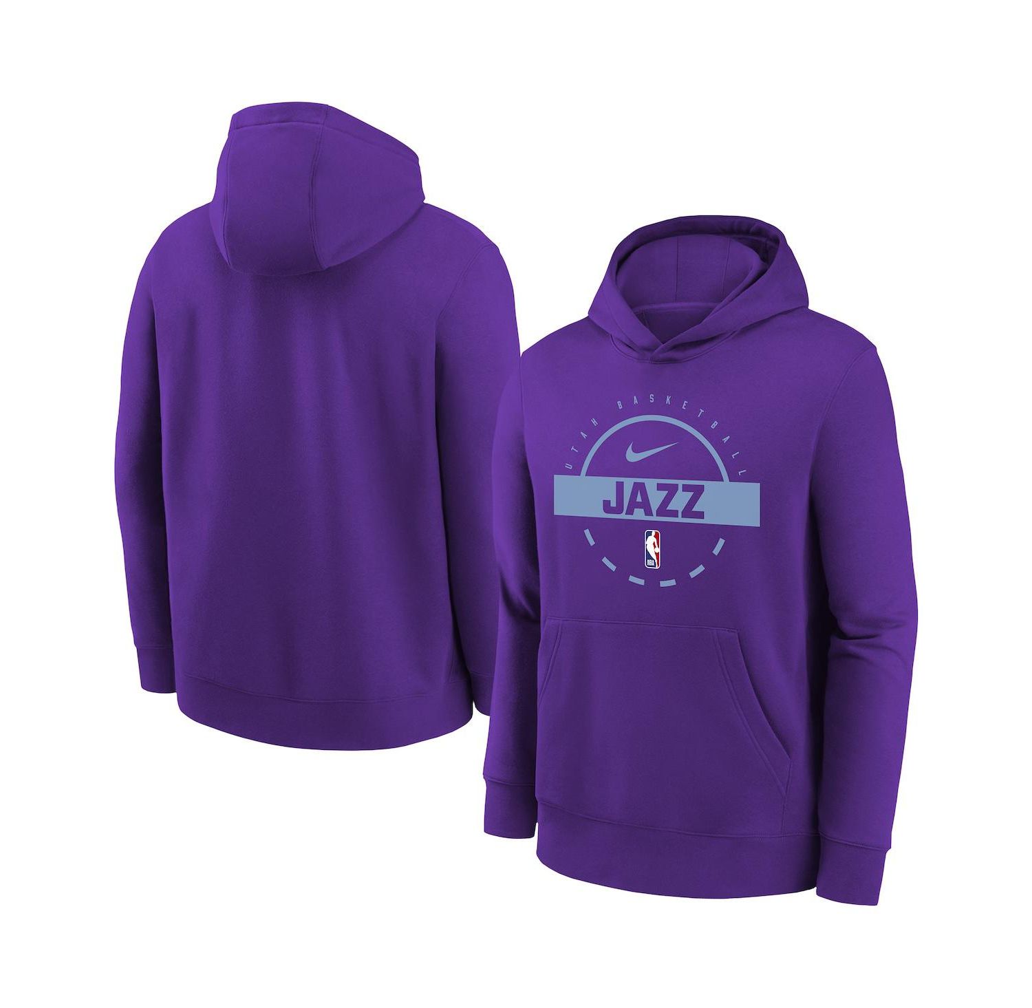 Big Boys and Girls Purple Utah Jazz 2025/26 Club Fleece Practice Hoodie