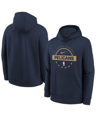 Nike - Big Boys and Girls Navy New Orleans Pelicans 2025/26 Club Fleece Practice Hoodie