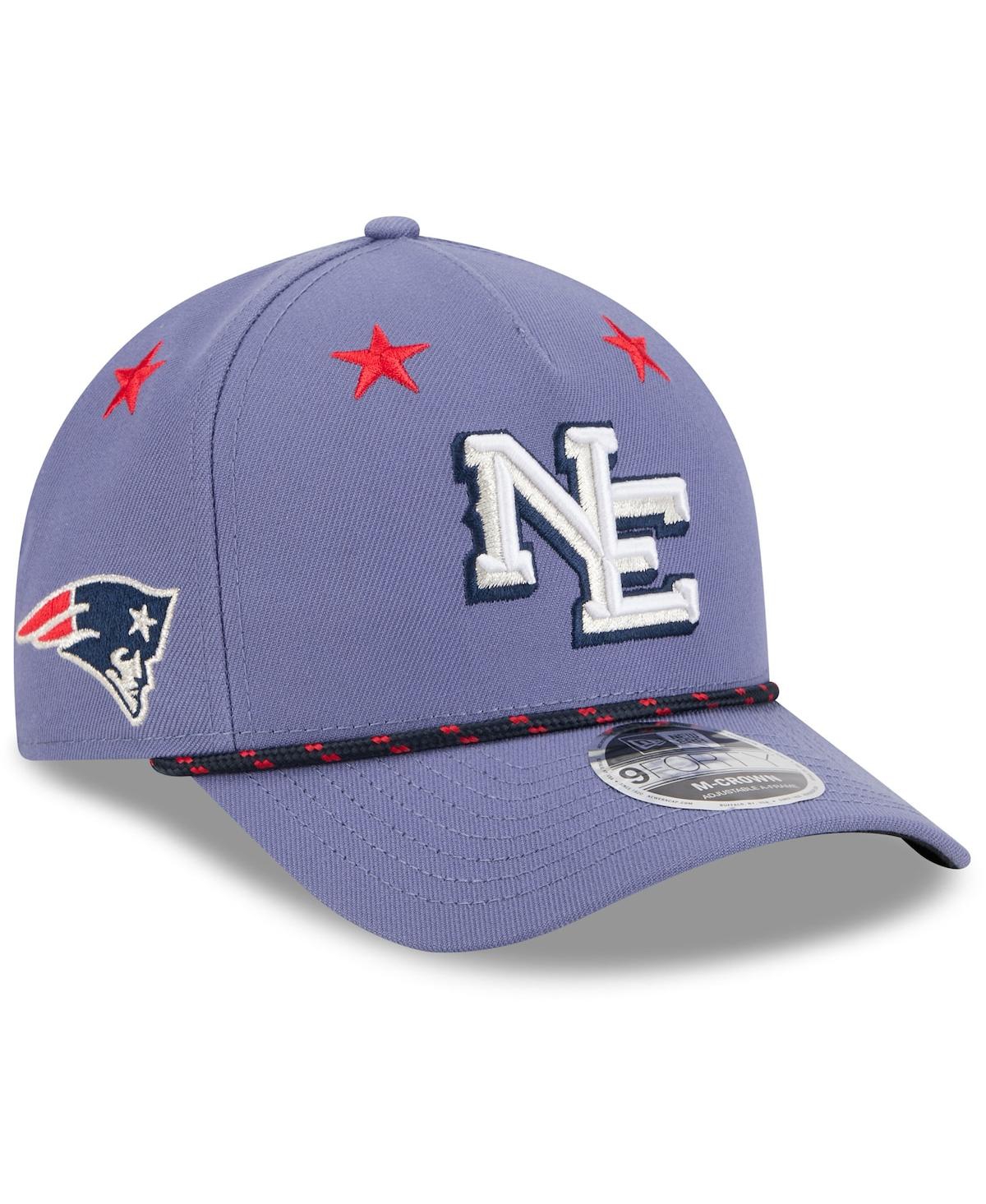 New Era Men's Meadow Blue New England Patriots 2025 Rivalries Collection Sideline A-Frame 9FORTY Adjustable Hat