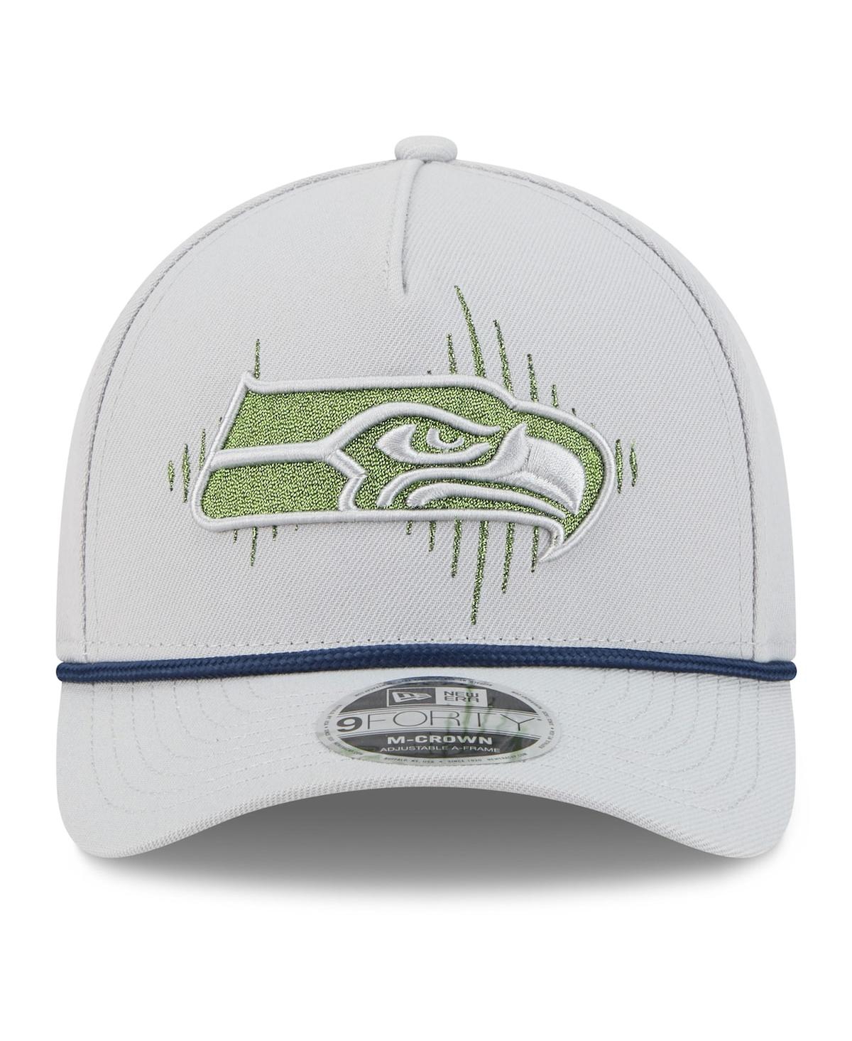 New Era Men's Wolf Gray Seattle Seahawks 2025 Rivalries Collection Sideline A-Frame 9FORTY Adjustable Hat
