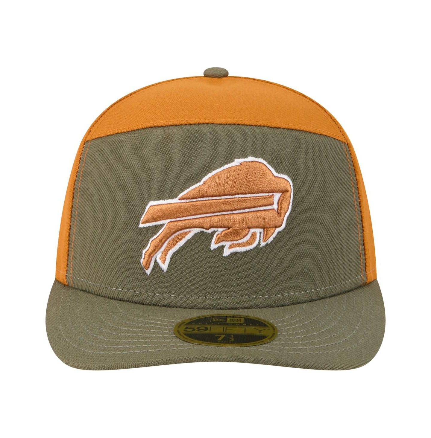 Мужские головные уборы New Era Olive/Brown Buffalo Bills Two-Tone Color Pack Split Panel 59FIFTY Fitted Hat — фото 4