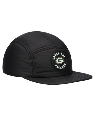 Men's Black Green Bay Packers Quilted Camper Adjustable Hat