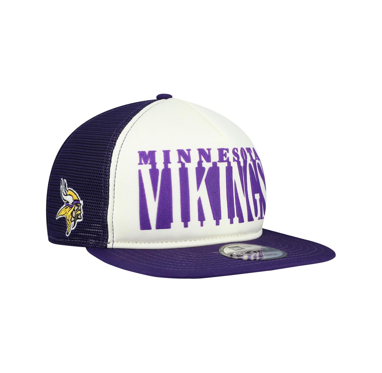 Men's Cream/Purple Minnesota Vikings Cutout A-Frame 9FIFTY Snapback Hat