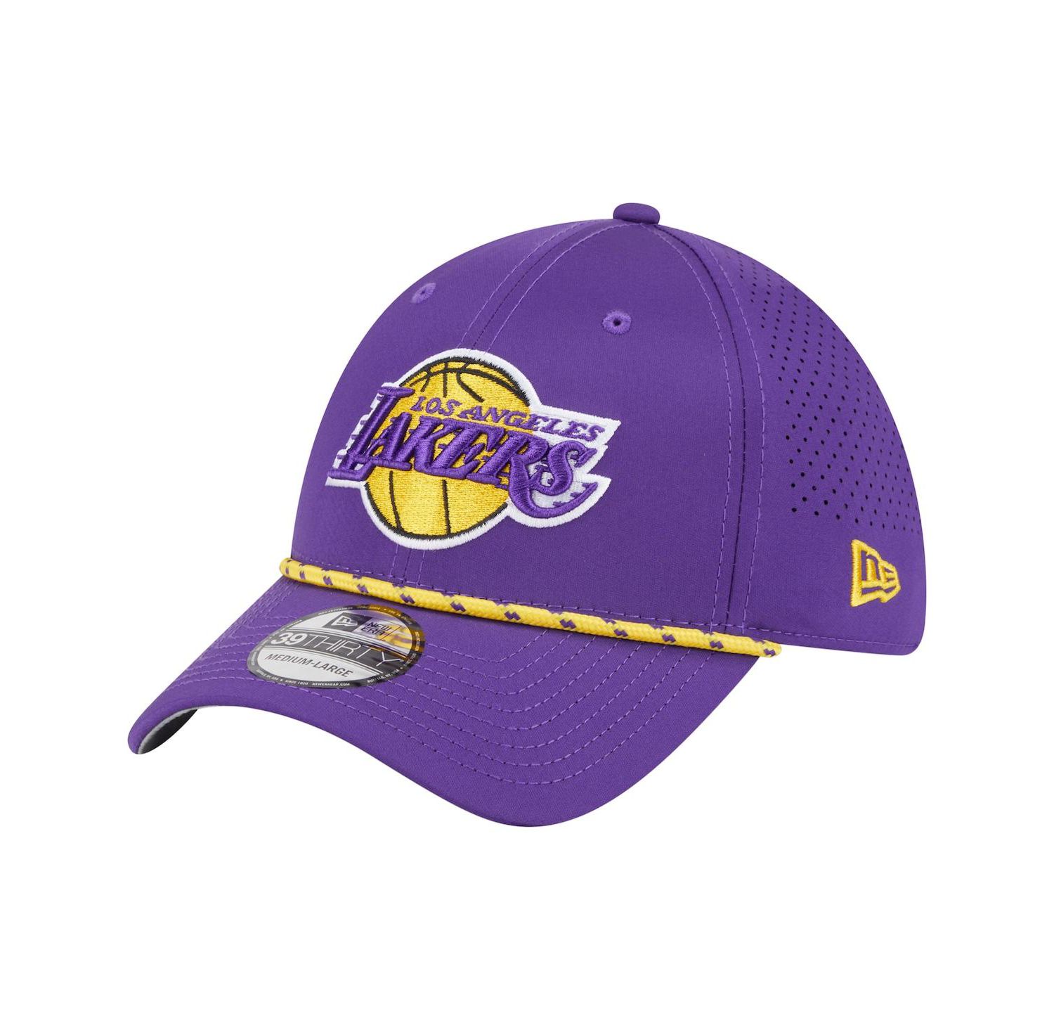 Men's Purple Los Angeles Lakers Featherweight Poly Rope Flex 39Thirty Hat