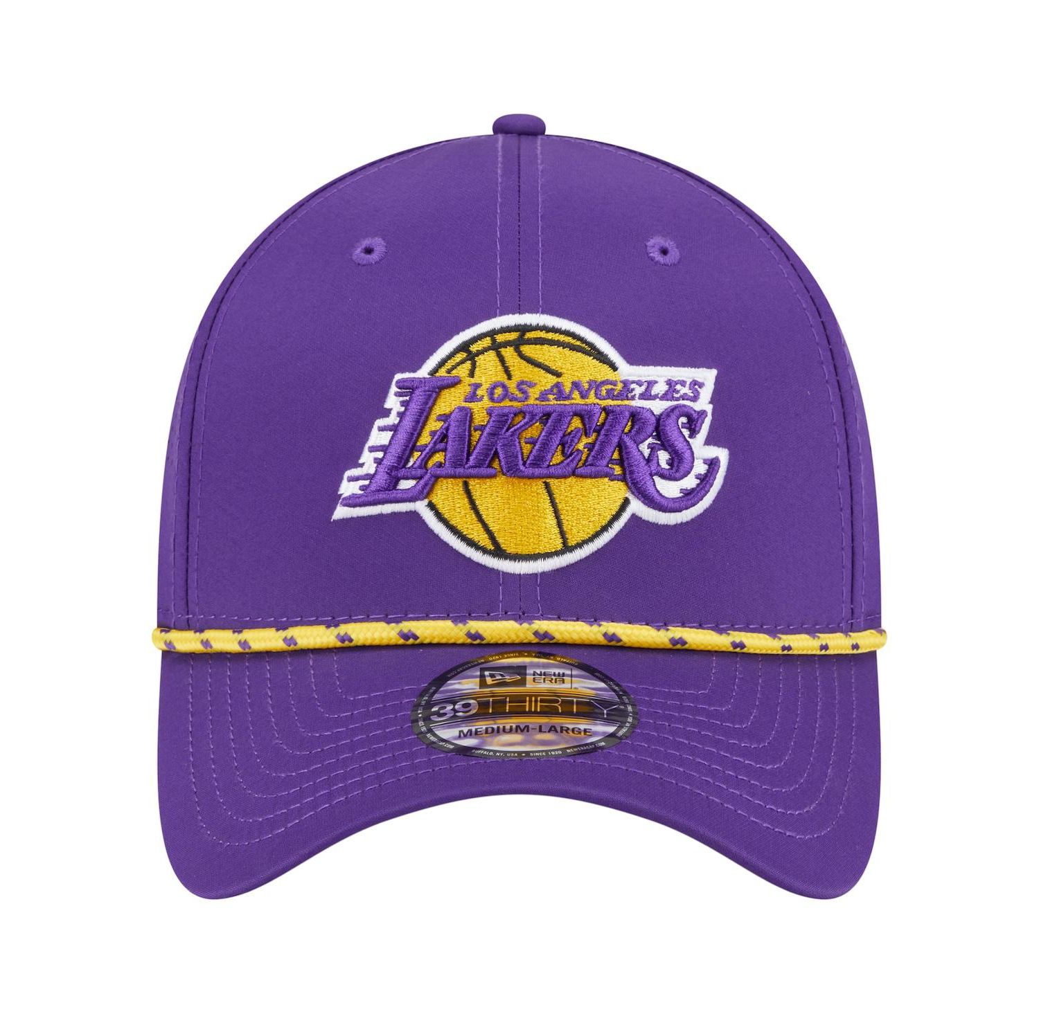 Men's Purple Los Angeles Lakers Featherweight Poly Rope Flex 39Thirty Hat