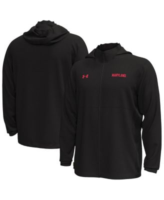 Under Armour - Men's Black Maryland Terrapins Rival Stretch Woven Full-Zip Hoodie Jacket