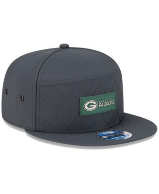 Men's Charcoal Green Bay Packers 2025 Sideline Cold Weather Split Panel 9FIFTY Snapback Hat