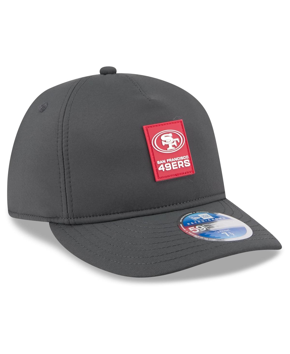 New Era Men's Charcoal San Francisco 49ers 2025 Sideline Cold Weather Retro Crown 59FIFTY Fitted Hat