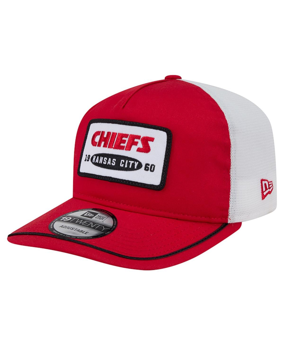New Era Men's Red/White Kansas City Chiefs Patch 19TWENTY Adjustable Hat