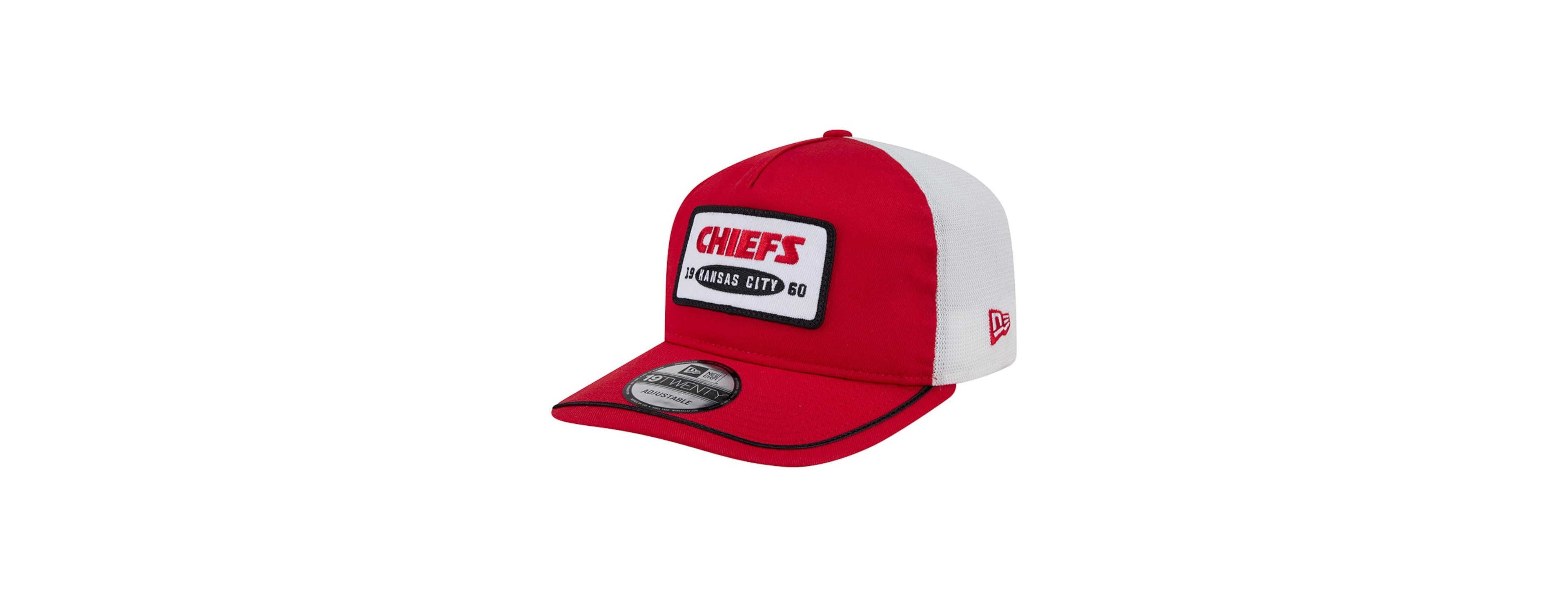 New Era Men's Red/White Kansas City Chiefs Patch 19TWENTY Adjustable Hat