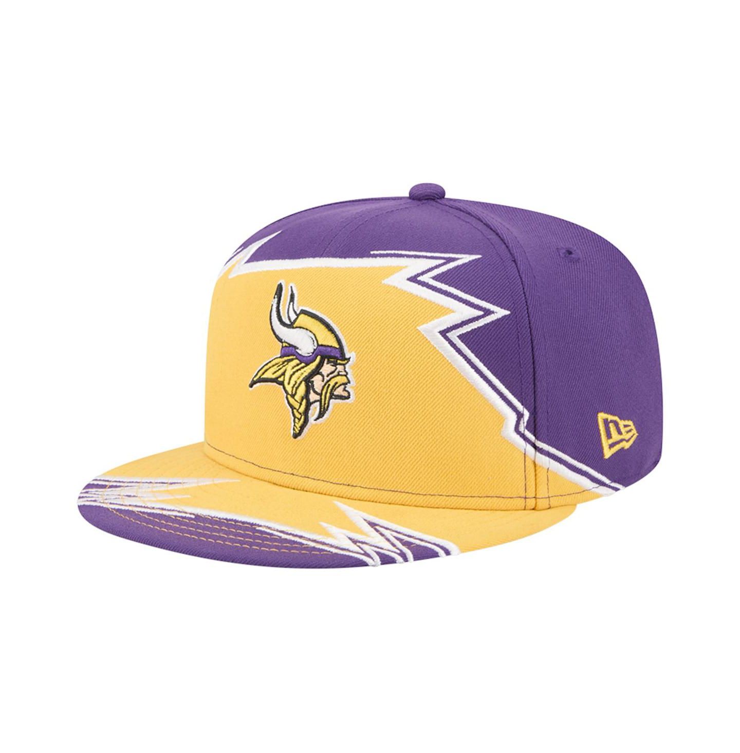 Мужская кепка New Era Purple/Gold Minnesota Vikings Break 59FIFTY Fitted Hat — фото 1