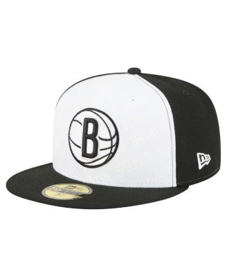 New Era - Men's White/Black Brooklyn Nets Repeat 59Fifty Fitted Hat