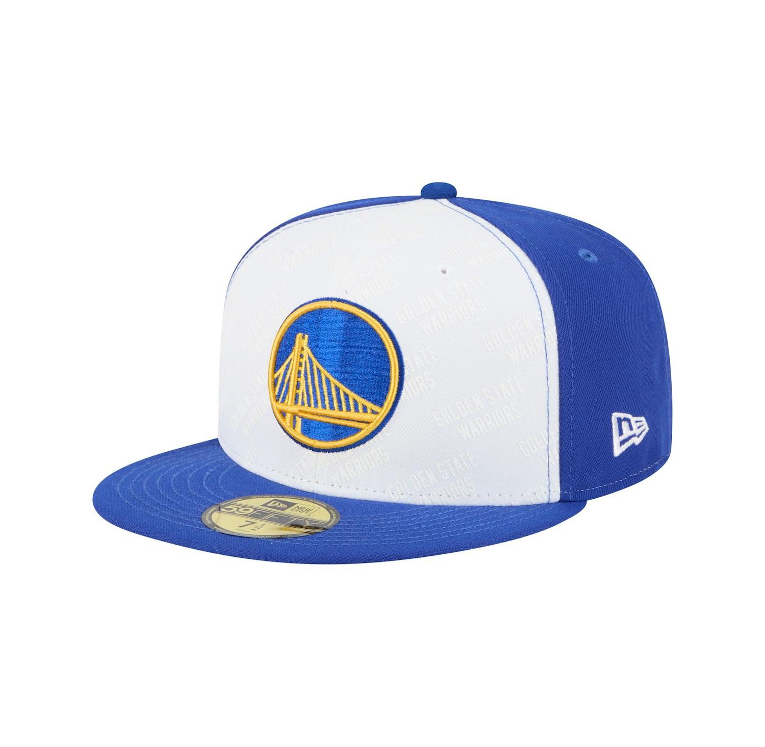 Men's White/Royal Golden State Warriors Repeat 59Fifty Fitted Hat