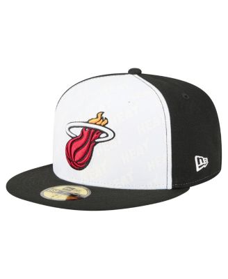 New Era - Men's White/Black Miami Heat Repeat 59Fifty Fitted Hat