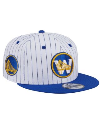 New Era - Men's White Golden State Warriors Deceptor Pinstripe 9FIFTY Snapback Hat