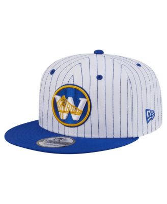 Men's White Golden State Warriors Deceptor Pinstripe 9FIFTY Snapback Hat