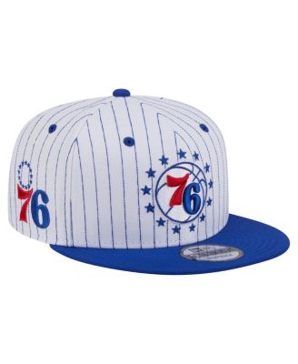 New Era - Men's White Philadelphia 76ers Deceptor Pinstripe 9FIFTY Snapback Hat