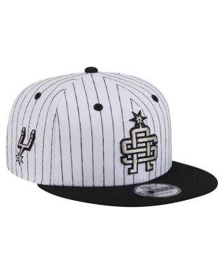 New Era - Men's White San Antonio Spurs Deceptor Pinstripe 9FIFTY Snapback Hat