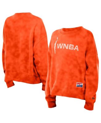 New Era - Women's Orange WNBA Oversized Mineral Wash Sweatshirt