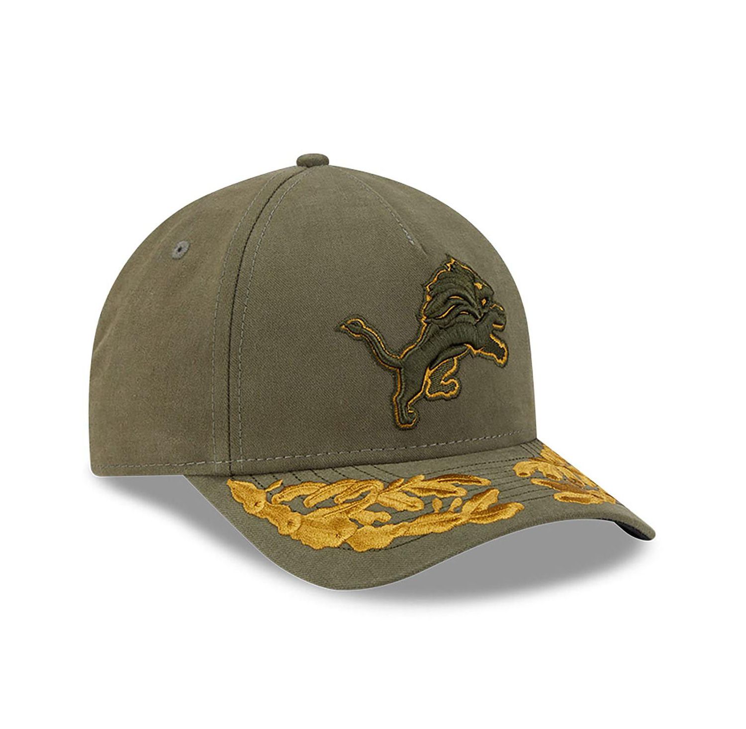 x Alpha Men's Industries Olive Detroit Lions A-Frame 9FORTY Adjustable Hat