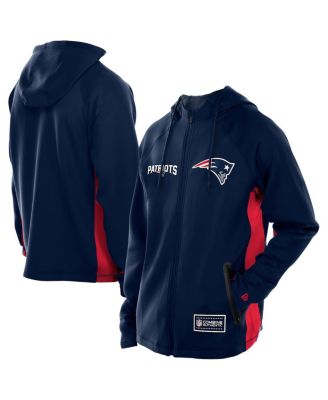 New Era - Men's Navy New England Patriots Combine Authentic Raglan Scuba Full-Zip Hoodie