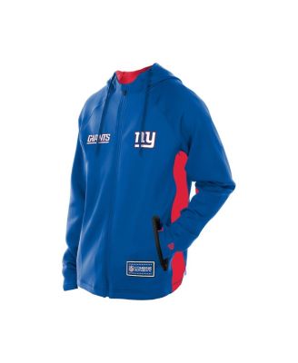 Men's Royal New York Giants Combine Authentic Raglan Scuba Full-Zip Hoodie