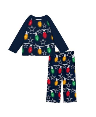 Outerstuff - Preschool 2-Piece Dallas Cowboys Garland Holiday Long Sleeve Pajama Set