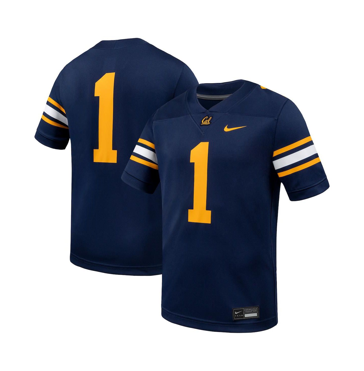 Мужской топ Nike 1 Navy Cal Bears Untouchable Replica Game Jersey — фото 1
