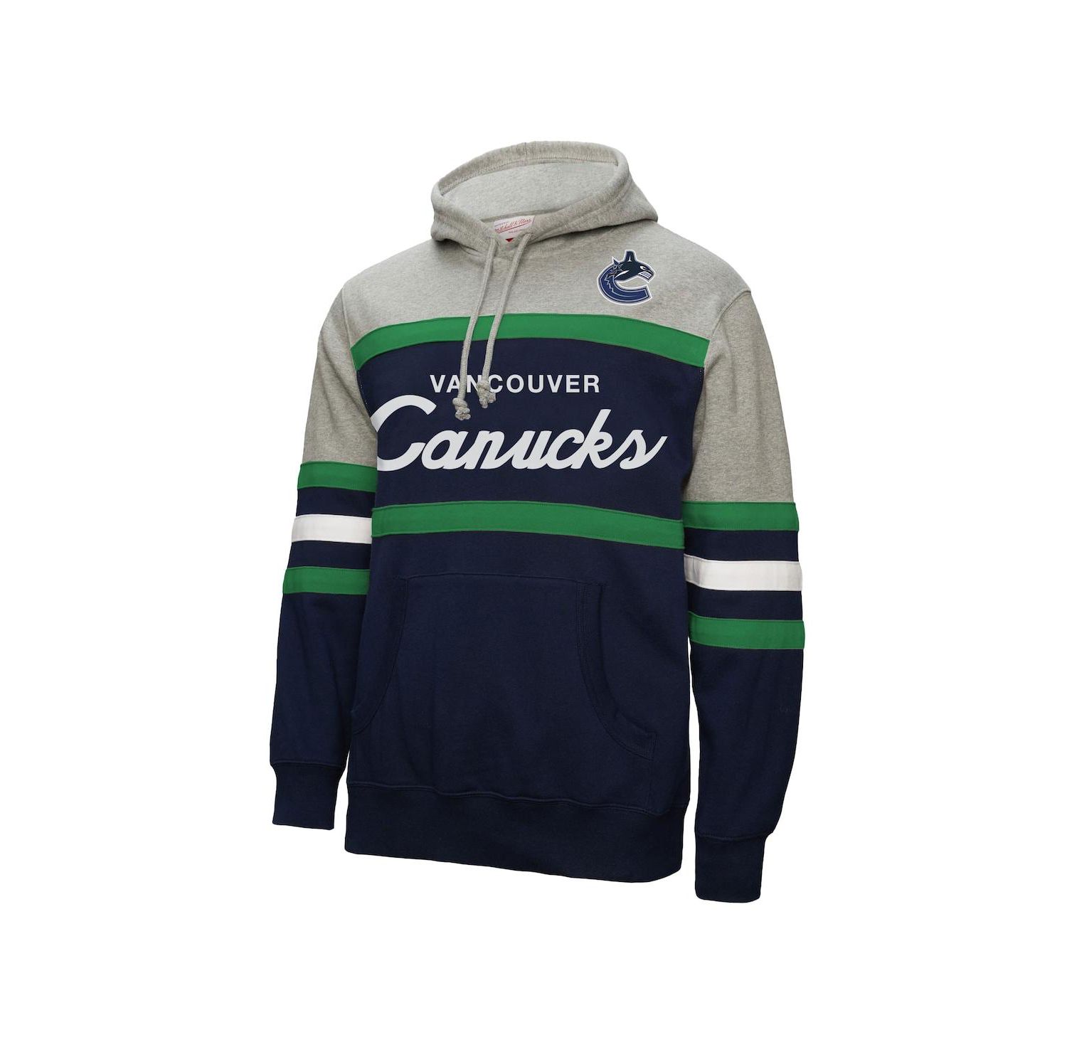 Men's Navy/Gray Vancouver Canucks Head Coach Pullover Hoodie
