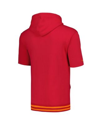 Men's Red Tampa Bay Buccaneers Pre-Game Short Sleeve Pullover Hoodie