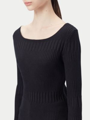 Juniors' Ribbed Cotton Silk Cashmere Blend Sweater