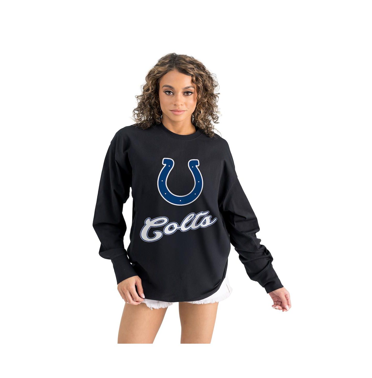 Женская футболка Gameday Couture Black Indianapolis Colts Oversized Long Sleeve — фото 1