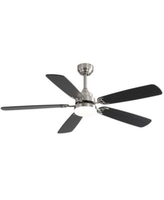 52 Inch 5 Blade Ceiling Fan with Three Color Dimmable LED Light, 6 Speed Remote Control, and Timer Function