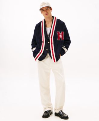 Men's Letterman Long-Sleeve Cardigan
